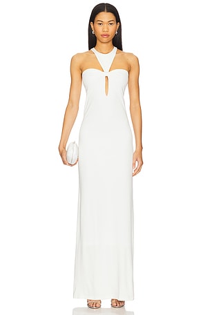 X Sabine Getty Open Back Maxi Dress ADRIANA DEGREAS