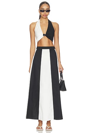 Solid Giardino Top & Skirt Set ADRIANA DEGREAS