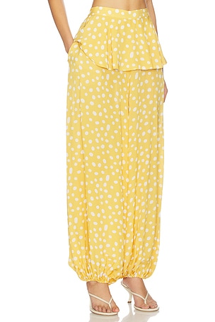 ADRIANA DEGREAS x REVOLVE Peplum Pant in Mustard,White