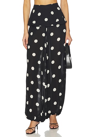 Polka Dot Peplum Pants ADRIANA DEGREAS
