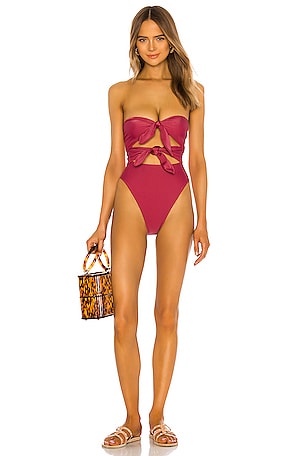 Strapless Double Knot High Leg One Piece ADRIANA DEGREAS