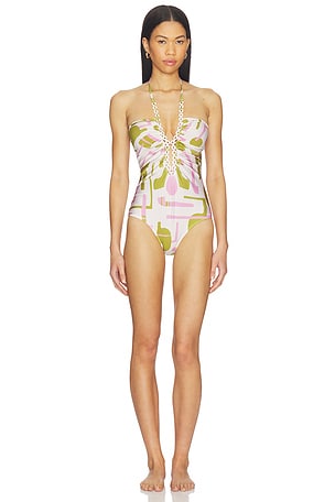 Balearic Chain Halter One Piece ADRIANA DEGREAS