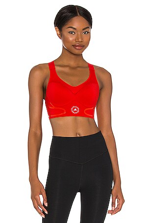 【 by Stella McCartney】TruePace adidas by Stella McCartney Truepace Bra in Vivid Red | REVOLVE