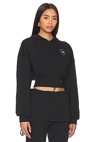 adidas by Stella McCartney True Casuals Cropped Hoodie in Black