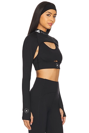 adidas by Stella McCartney Mock Neck Sleeves in Black