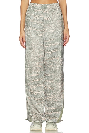 Adidas by stella mccartney pantalón prented en color verde salvia