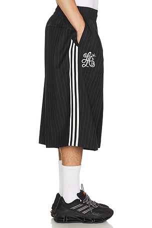adidas Originals x Willy Chavarria Pinstripe Shorts in Black