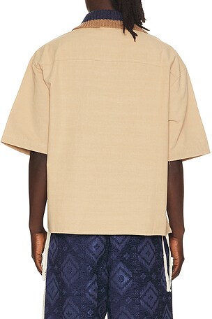 adidas Originals x Clot By Edison Chen Guayabera Shirt in Beige