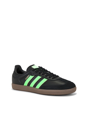 adidas Originals Samba Og Sneaker in Black,Green