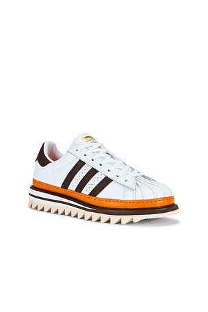 adidas Originals x Clot By Edison Chen Sawtooth Superstar Sneaker in Orange