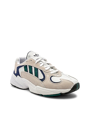 adidas Originals Yung 1 in White Noble Green Dark Blue REVOLVE