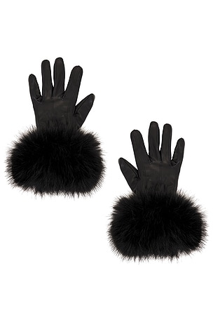 The Leather Faux Fur Glove Adrienne Landau