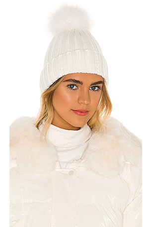 Fur Pom Pom Hat Adrienne Landau