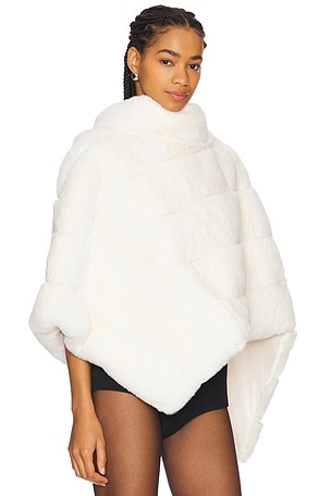 Adrienne Landau x REVOLVE Faux Fur Wrap in White