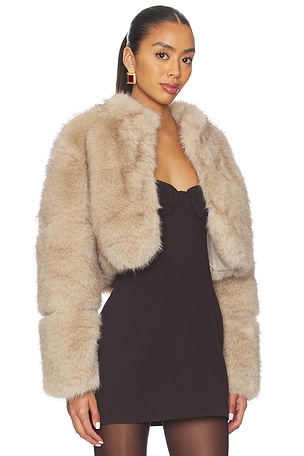 Adrienne Landau Faye Jacket in Tan