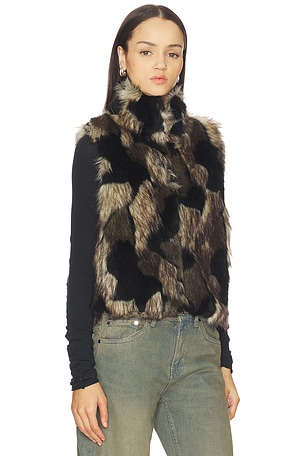 Adrienne Landau Tribeca Vest in Beige