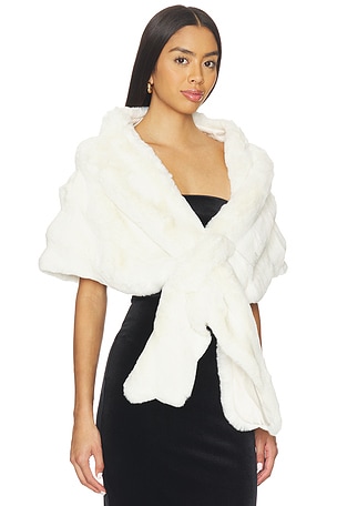 Adrienne Landau Glam Shawl in White