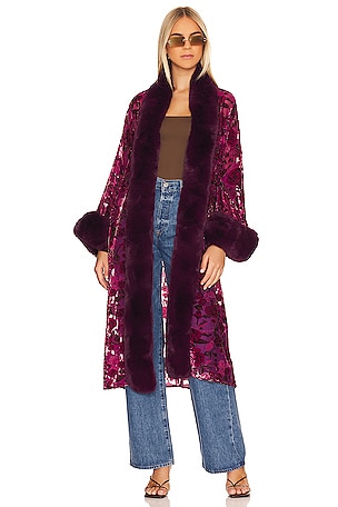 MANTEAU BURNOUT VELVET Adrienne Landau