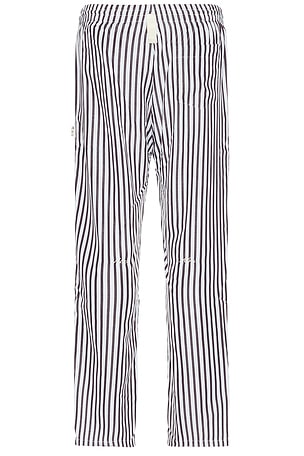 Advisory Board Crystals Stripe Shirting Lounge Pants in Black