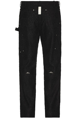 Advisory Board Crystals Crystal Rivet Lace Double Knee Pant in Black