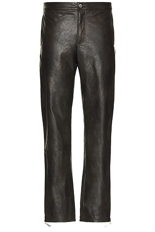 Aged Faux Leather Zip Pant Advisory Board Crystals