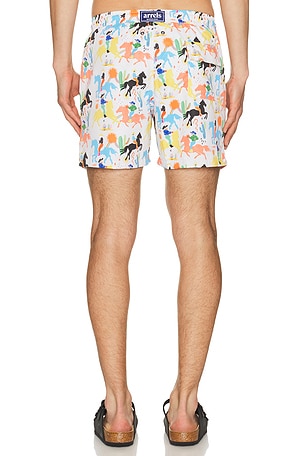 Arrels Barcelona Cowboy x Simmon Said Classic Swim Shorts in White in White