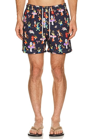 Catch The Wind x Gary Baseman Exclusive Swim Shorts in Blue Arrels Barcelona