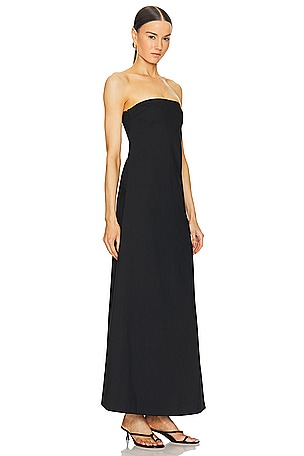 AEXAE Column Maxi Dress in Black