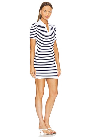 AEXAE Technical Polo Mini Dress in Blue