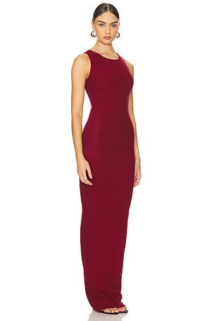 AEXAE Knit Tank Maxi Dress in Burgundy