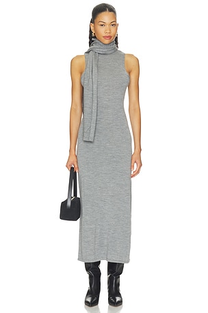 Wool Funnel Scarf Dress AEXAE