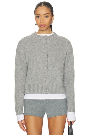 Cashmere Cable Padded Cardigan AEXAE
