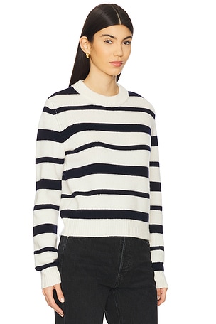AEXAE Cashmere Crew Neck Jumper in Navy,White
