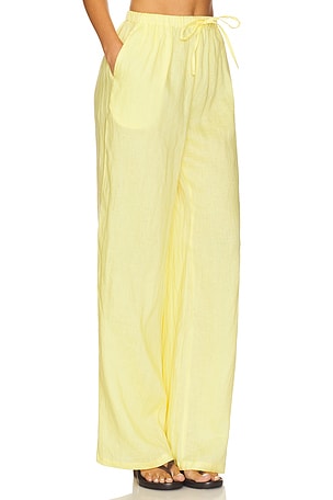 AEXAE x REVOLVE Drawstring Pant in Yellow. Size XXS. Also