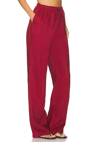 AEXAE x REVOLVE Drawstring Pant in Burgundy. Size XXS. Also