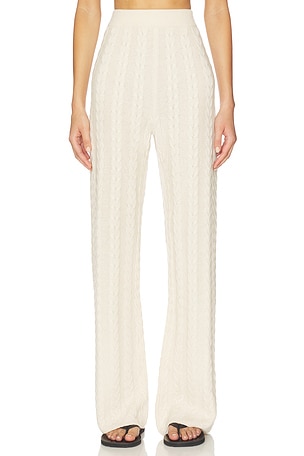 Cashmere Cable Straight Leg Pant AEXAE