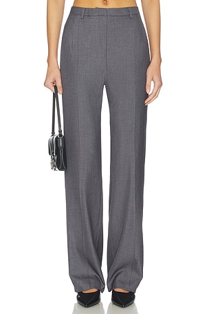 Twill Pleated Straight Leg Trouser AEXAE
