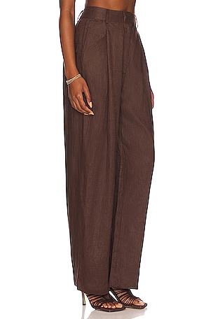 AEXAE Linen Trouser in Brown