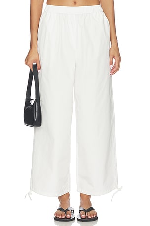 AEXAE Cotton Drape Balloon Pant in White