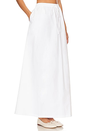 AEXAE Utility Maxi Skirt in White
