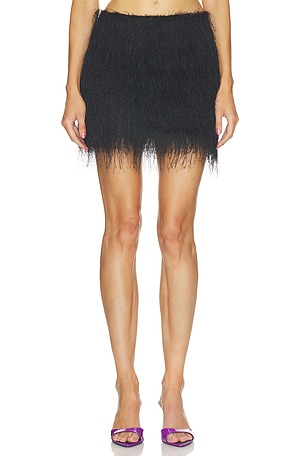 Polyester Fringe Mini Skirt AEXAE