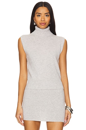 Cashmere Sleeveless Roll Neck Top AEXAE