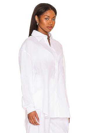 AEXAE Linen Woven Shirt in White