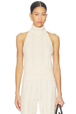 Cashmere Cable Halterneck Top AEXAE