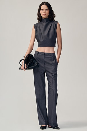 Twill Clouched Crop Top AEXAE