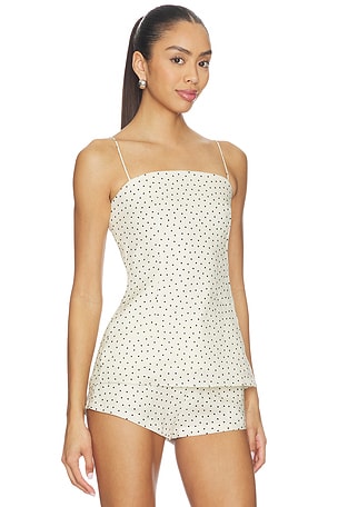 AEXAE x REVOLVE Linen Strap Top in White
