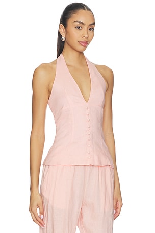 AEXAE Halter Neck Top in Pink