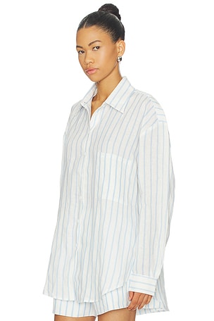 AEXAE x REVOLVE Linen Woven Shirt in White