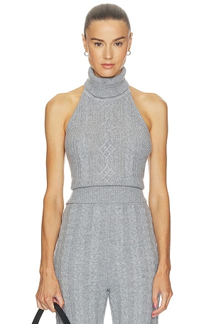 x REVOLVE Cashmere Cable Halterneck Top AEXAE