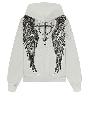 Affliction Death Eyes Hoodie in Grey